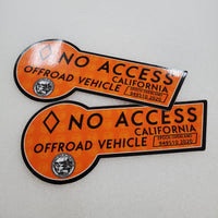 CA HOV No Access Decal Sticker