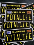 YOTA LIFE CA Legacy plate decal