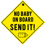 No Baby On Board Decal Sticker v2